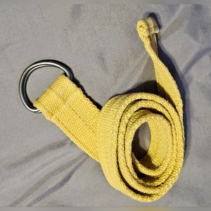 D-Ring Canvas Belt, Golden Yellow